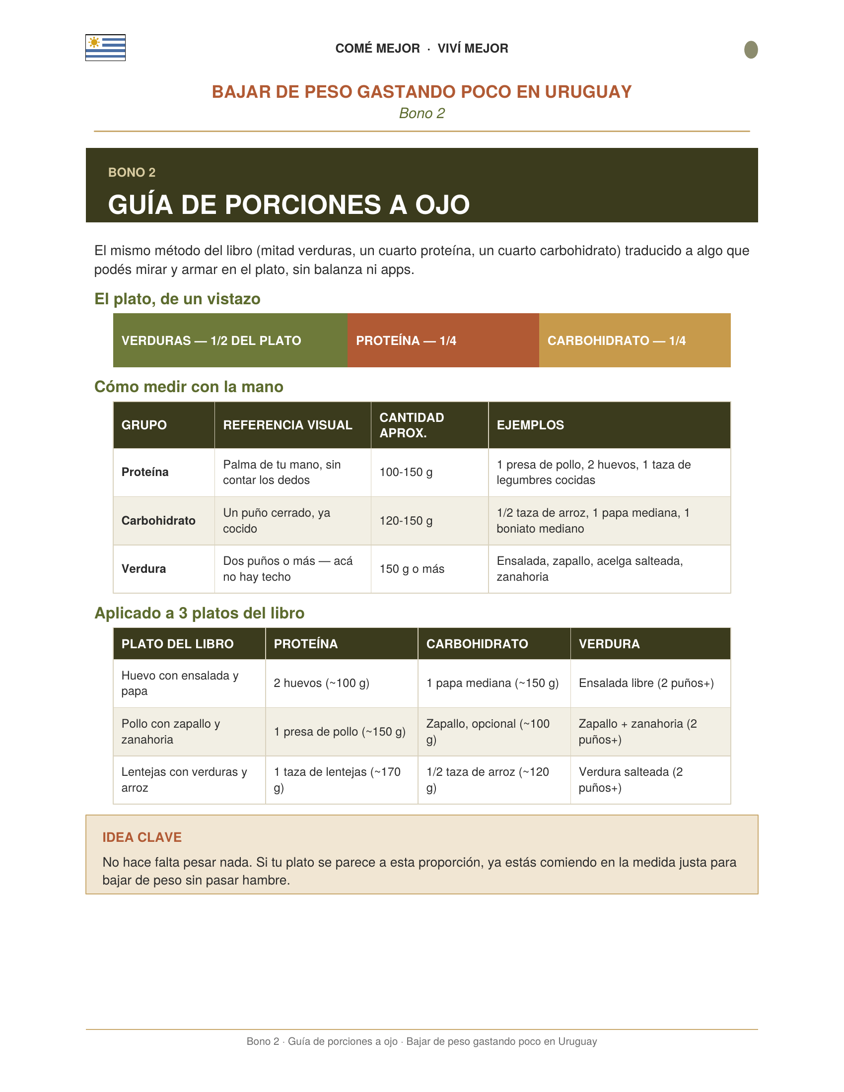 Bono 2 — Guía de porciones a ojo